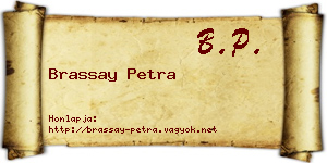 Brassay Petra névjegykártya