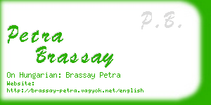 petra brassay business card